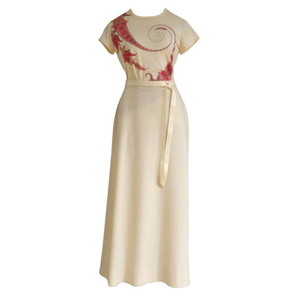 Alfred Shaheen Dress Blouse Skirt Set Vintage NWT Size 10 - Picture 2 of 8